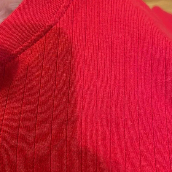 Lands End Henley Button Front Long Sleeve Cotton Shirt Mens Medium Red Soft - Picture 6 of 7